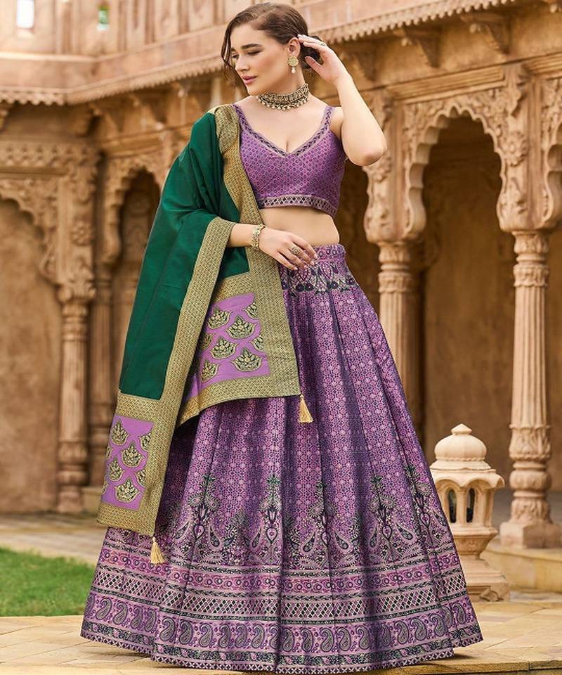 Ready to Wear Lehenga & Unstitched Blouse With Dupatta