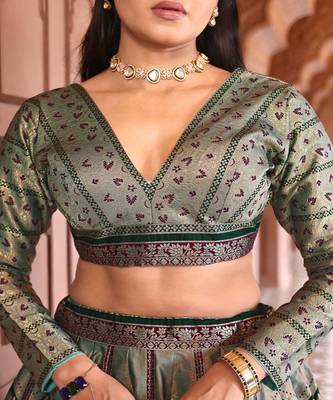 Ready to Wear Lehenga & Unstitched Blouse With Dupatta 2