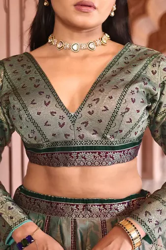 Ready to Wear Lehenga & Unstitched Blouse With Dupatta