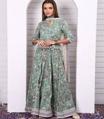 Floral Printed Pure Cotton Ready to Wear Lehenga & Blouse With Dupatta