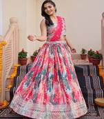 Embellished Sequinned Semi Stitched Lehenga & Unstitched Blouse With Dupatta