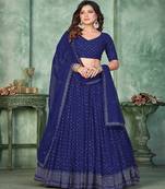 Embroidered Sequinned Semi Stitched Lehenga & Unstitched Blouse With Dupatta