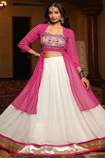 Embroidered Thread Work Ready to Wear Lehenga &