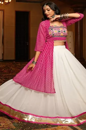 Embroidered Thread Work Ready to Wear Lehenga &
