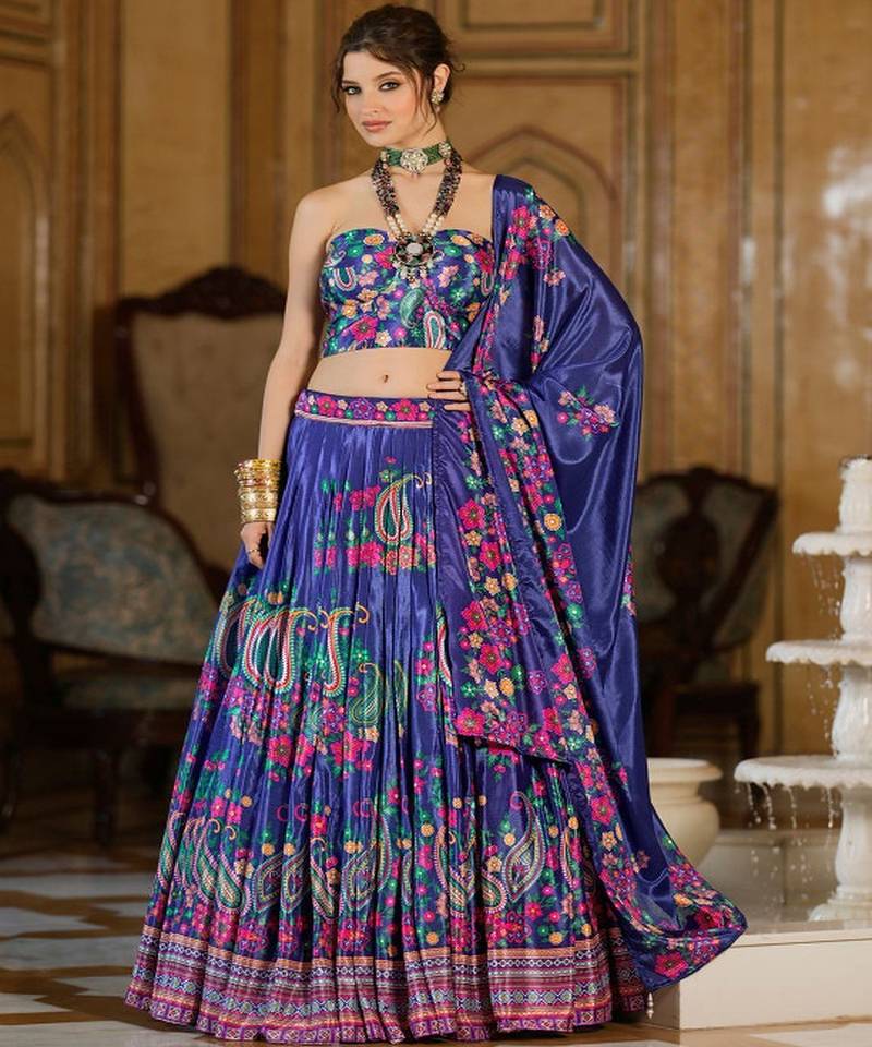 Printed Ready to Wear Lehenga & Blouse With Dupatta