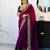 Wine Color Thread with jari dori And Sequins Work  Satin Silk Saree