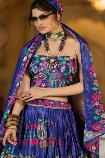 Printed Ready to Wear Lehenga & Blouse With Dupatta