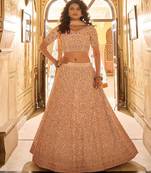 Embroidered Beads and Stones Semi Stitched Lehenga & Blouse With Dupatta