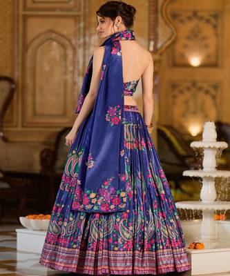 Printed Ready to Wear Lehenga & Blouse With Dupatta 3