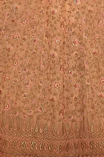 Embroidered Beads and Stones Semi Stitched Lehenga & Blouse With Dupatta