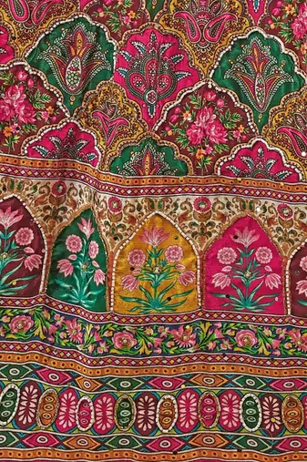 Ethnic Motifs Printed Silk Semi Stitched Lehenga & Unstitched Blouse With Dupatta