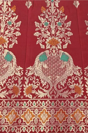 Woven Design Ready to Wear Lehenga & Unstitched Blouse With Dupatta