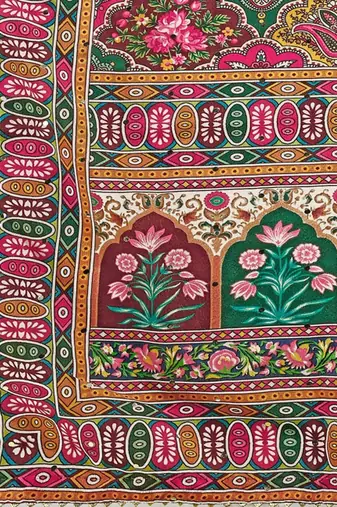 Ethnic Motifs Printed Silk Semi Stitched Lehenga & Unstitched Blouse With Dupatta