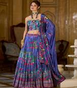 Printed Ready Lehenga & Unstitched Blouse With Dupatta