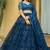 Embroidered Sequinned Semi Stitched Lehenga With Unstitched Blouse & Dupatta