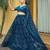 Embroidered Sequinned Semi Stitched Lehenga With Unstitched Blouse & Dupatta