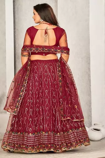 Embroidered Ready to Wear Lehenga & Unstitched Blouse With Dupatta