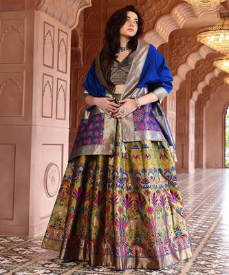 Ready to Wear Lehenga & Unstitched Blouse With Dupatta 1