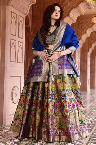 Ready to Wear Lehenga & Unstitched Blouse With Dupatta