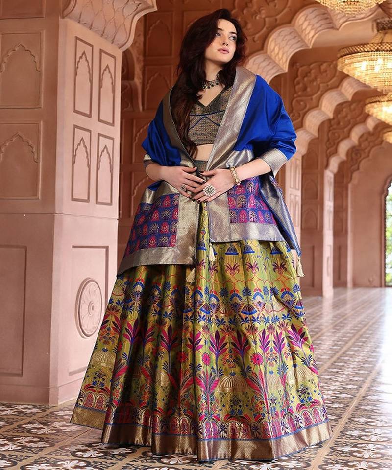 Ready to Wear Lehenga & Unstitched Blouse With Dupatta