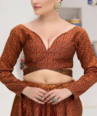 Woven Design Art Silk Lehenga & Unstitched Blouse With Dupatta 2