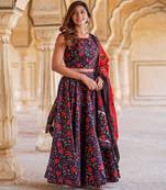 Floral Printed Ready to Wear Lehenga & Blouse With Dupatta