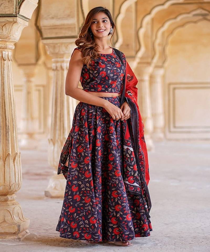 Floral Printed Ready to Wear Lehenga & Blouse With Dupatta