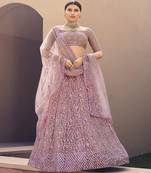 Embroidered Thread Work Semi Stitched Lehenga & Unstitched Blouse With Dupatta