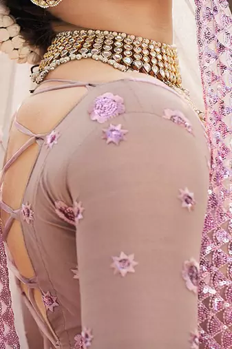 Embroidered Thread Work Semi Stitched Lehenga & Unstitched Blouse With Dupatta
