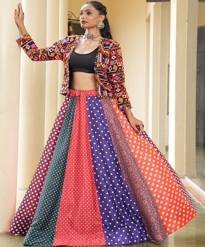 Embroidered Thread Work Ready to Wear Lehenga &