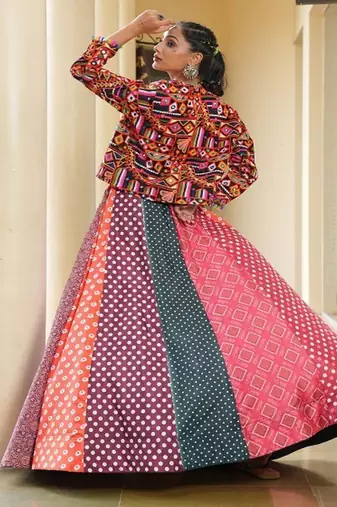 Embroidered Thread Work Ready to Wear Lehenga &