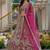 Shiny Pink Codding Embroidery Net Engagement Wear Lehenga With Blouse