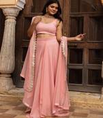 Georgette Ready To Wear Lehenga & Blouse With Dupatta