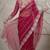 Rani pink Color Embroidery work of Malti Color Thread With Real Mirror Faux Georgette Saree