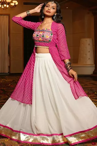 Embroidered Ready to Wear Lehenga & Blouse With Dupatta
