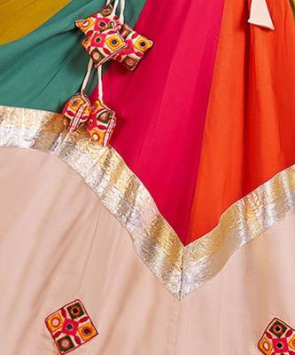 Embroidered Square Neck Thread Work Ready to Wear Lehenga & Blouse With Dupatta 3