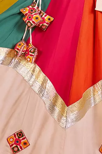 Embroidered Square Neck Thread Work Ready to Wear Lehenga & Blouse With Dupatta