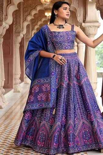 Ready to Wear Lehenga & Unstitched Blouse With Dupatta