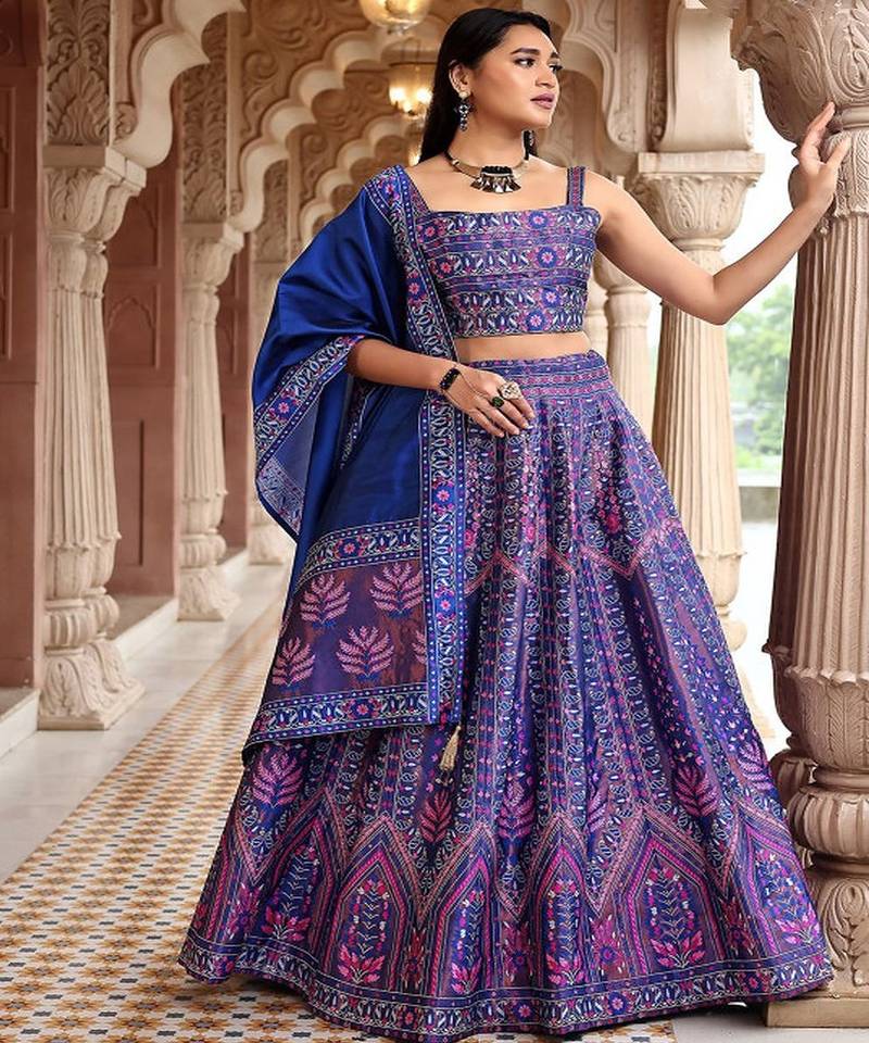 Ready to Wear Lehenga & Unstitched Blouse With Dupatta