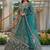 Notable Sea Green Sequins Net Reception Wear Lehenga Choli