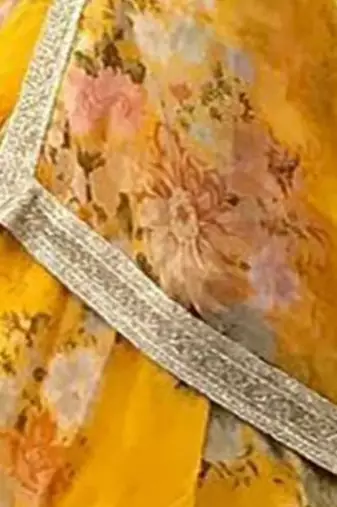Women Embroidered Semi Stitched Organza Lehenga & Unstitched Blouse With Dupatta