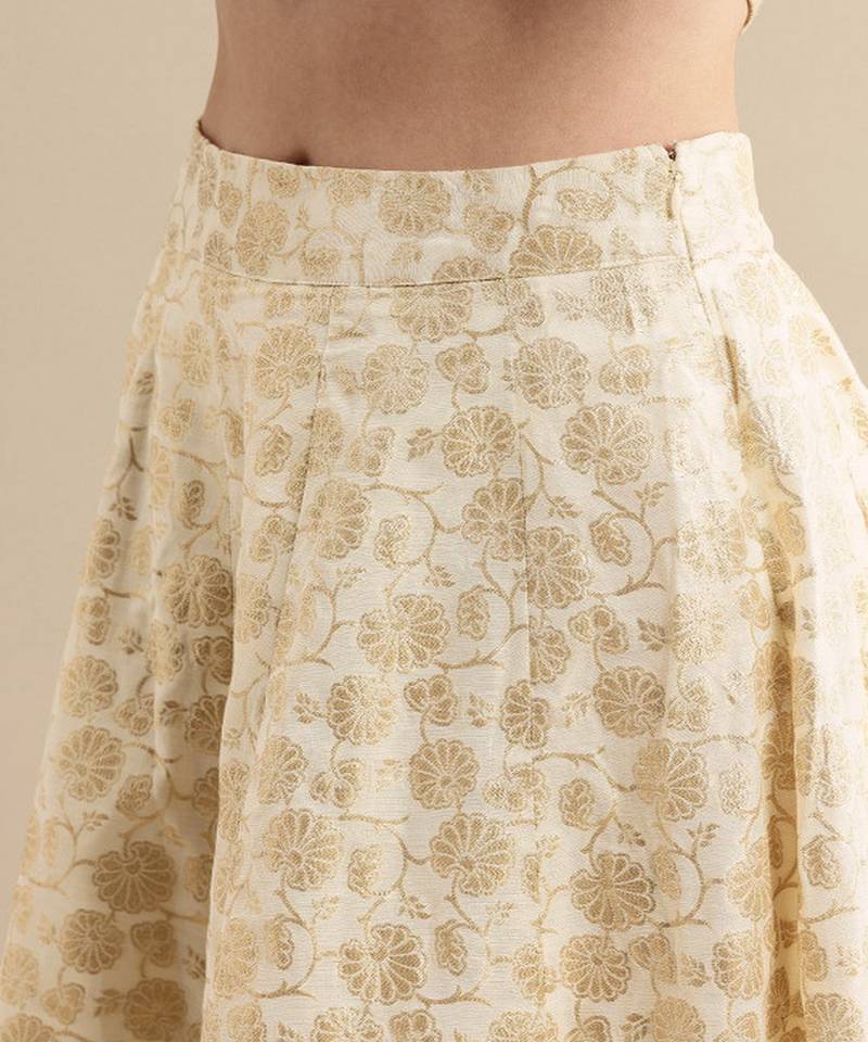 Jashn Foil Print Lehenga & Blouse With Dupatta