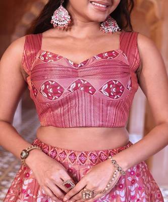 Ready to Wear Lehenga & Unstitched Blouse With Dupatta 2