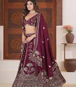 Embellished Beads and Stones Semi Stitched Lehenga & Unstitched Blouse With Dupatta