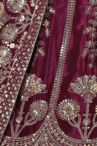 Embellished Beads and Stones Semi Stitched Lehenga & Unstitched Blouse With Dupatta