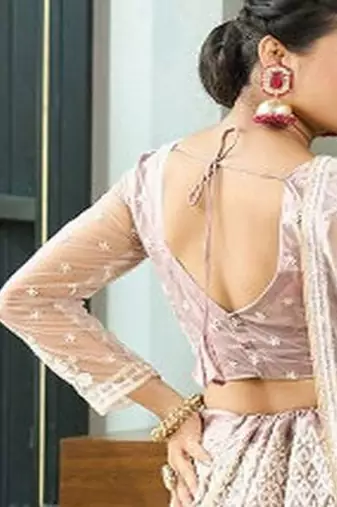 Embroidered Thread Work Semi Stitched Lehenga & Unstitched Blouse With Dupatta