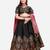Black & Pink Ready to Wear Lehenga & Unstitched Blouse With Dupatta