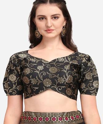 Black & Pink Ready to Wear Lehenga & Unstitched Blouse With Dupatta 2