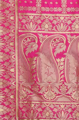 Black & Pink Ready to Wear Lehenga & Unstitched Blouse With Dupatta