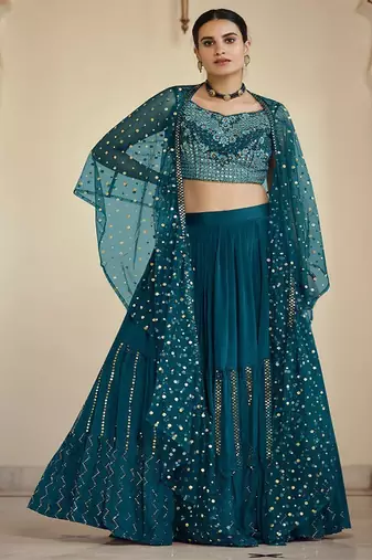 Embellished Ready to Wear Lehenga & Blouse With Dupatta